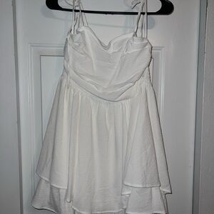 SHEIN size L white mini dress